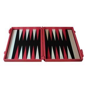 Replacement Travel Board Red Crisloid Travel Size Backgammon # 1109 Vintage